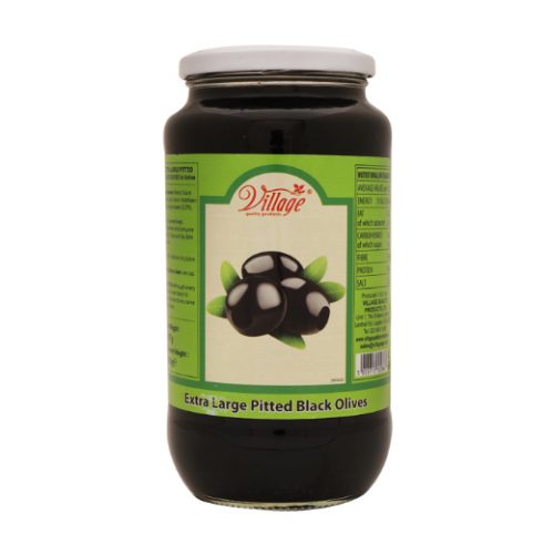 Village Extra Large Pitted Black Olives 6x907g Village Quality Products