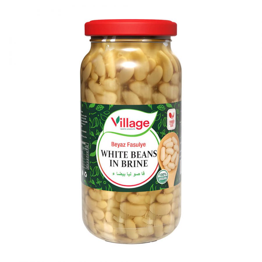 VILLAGE WHITE BEANS JAR - Image 1