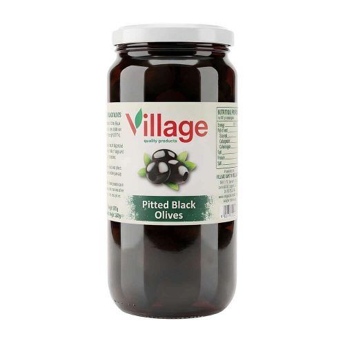 VILLAGE PITTED BLACK OLIVES - Image 1