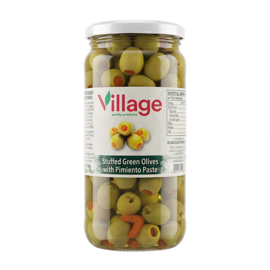 VILLAGE STUFFED GREEN OLIVES - Image 1