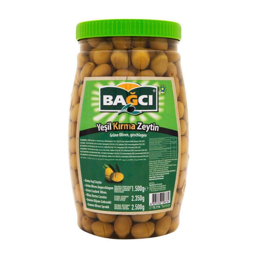 BAGCI CRACKED GREEN (KIRMA) OLIVES PET - Image 1