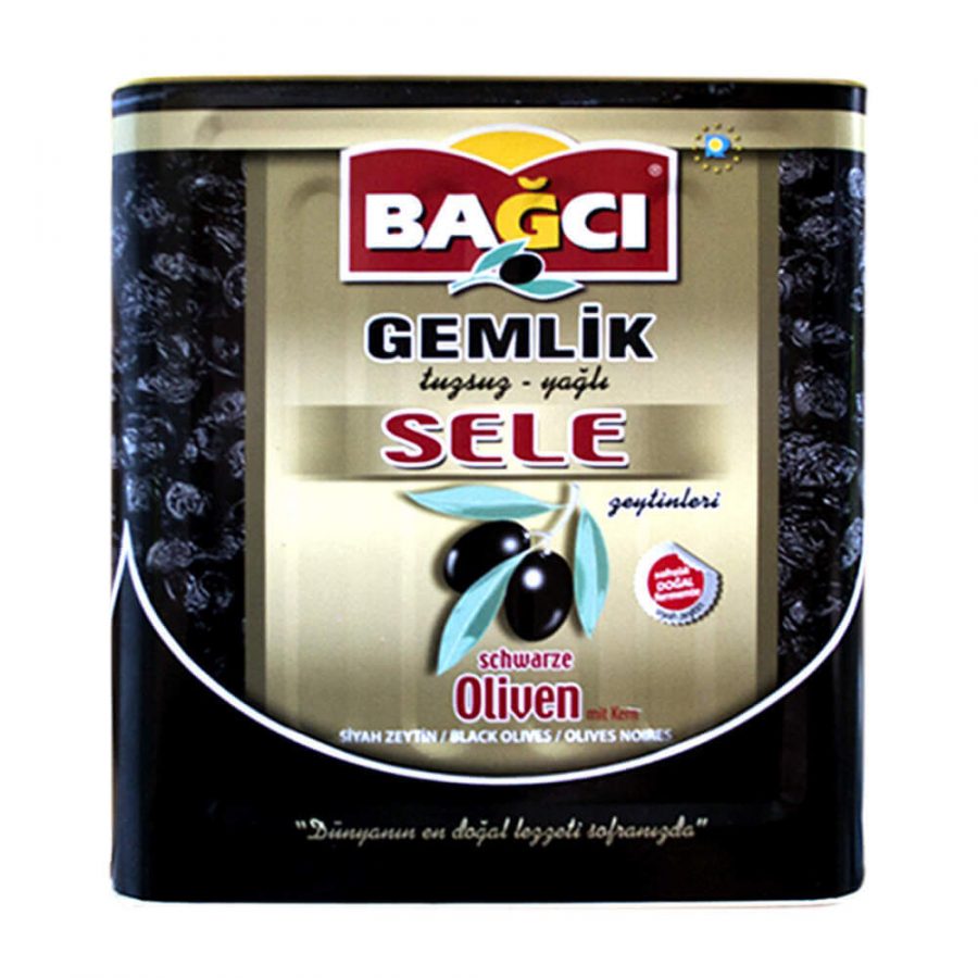 BAGCI GEMLIK YAGLI SELE BLACK OLIVES TIN (291-320) SMALL SIZE - Image 1