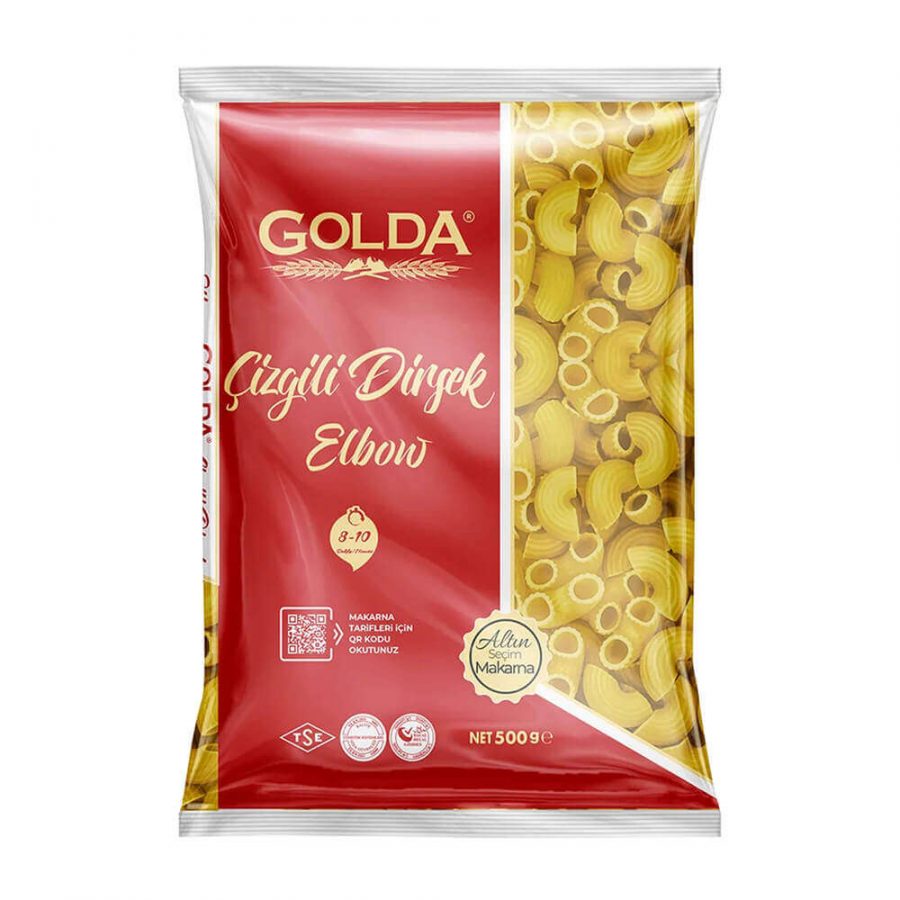 GOLDA CIZGILI DIRSEK (ELBOW) PASTA - Image 1