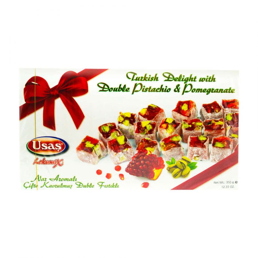 USAS PISTACHIO & POMEGRANATE TURKISH DELIGHT - Image 1