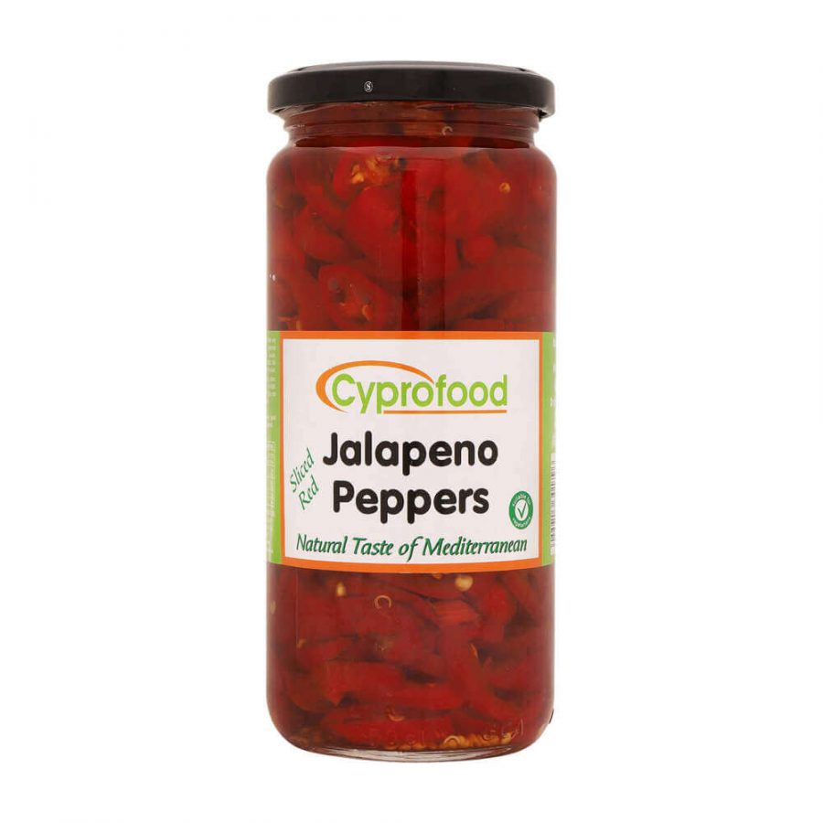 CYPROFOOD SLICED RED JALAPENO PEPPERS JAR - Image 1