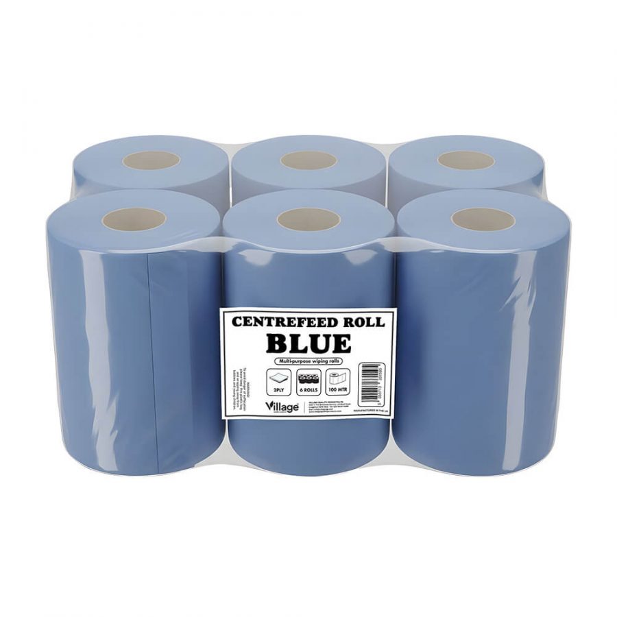 VILLAGE CENTERFEED BLUE ROLL PREMIUM - Image 1