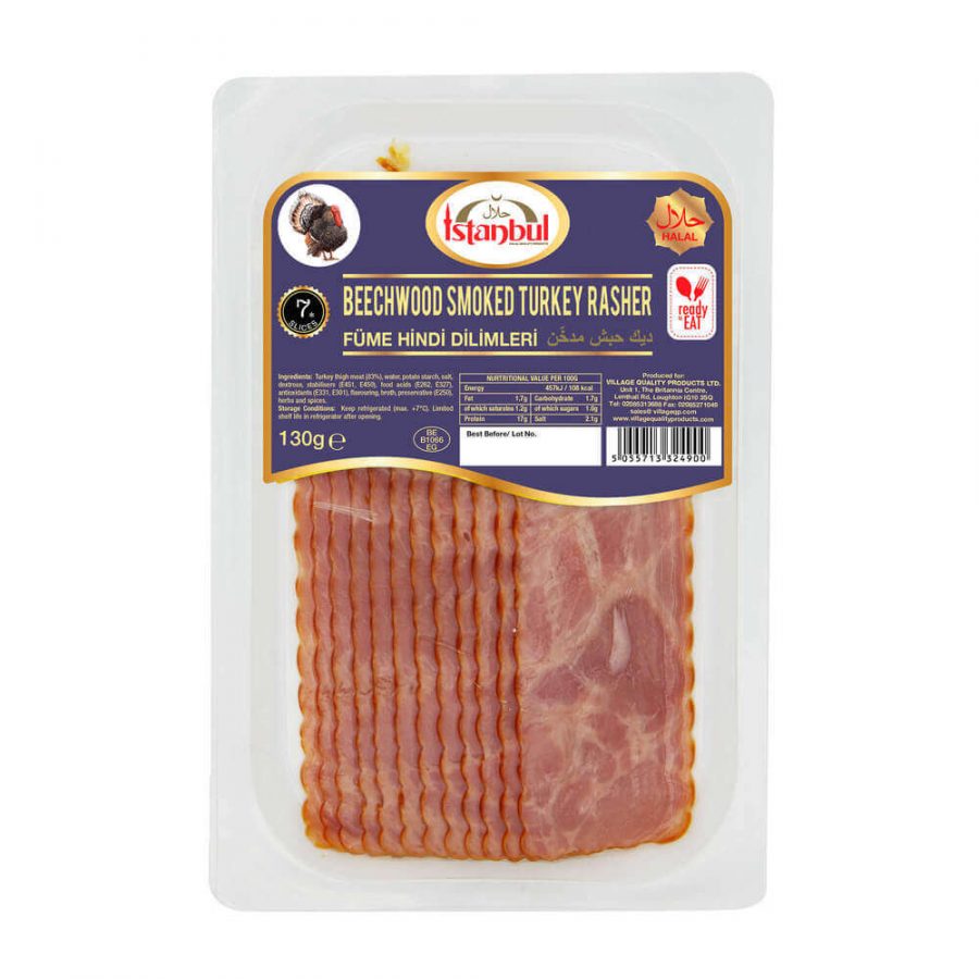 ISTANBUL SLICED BEECHWOOD SMOKED TURKEY RASHER (214) - Image 1