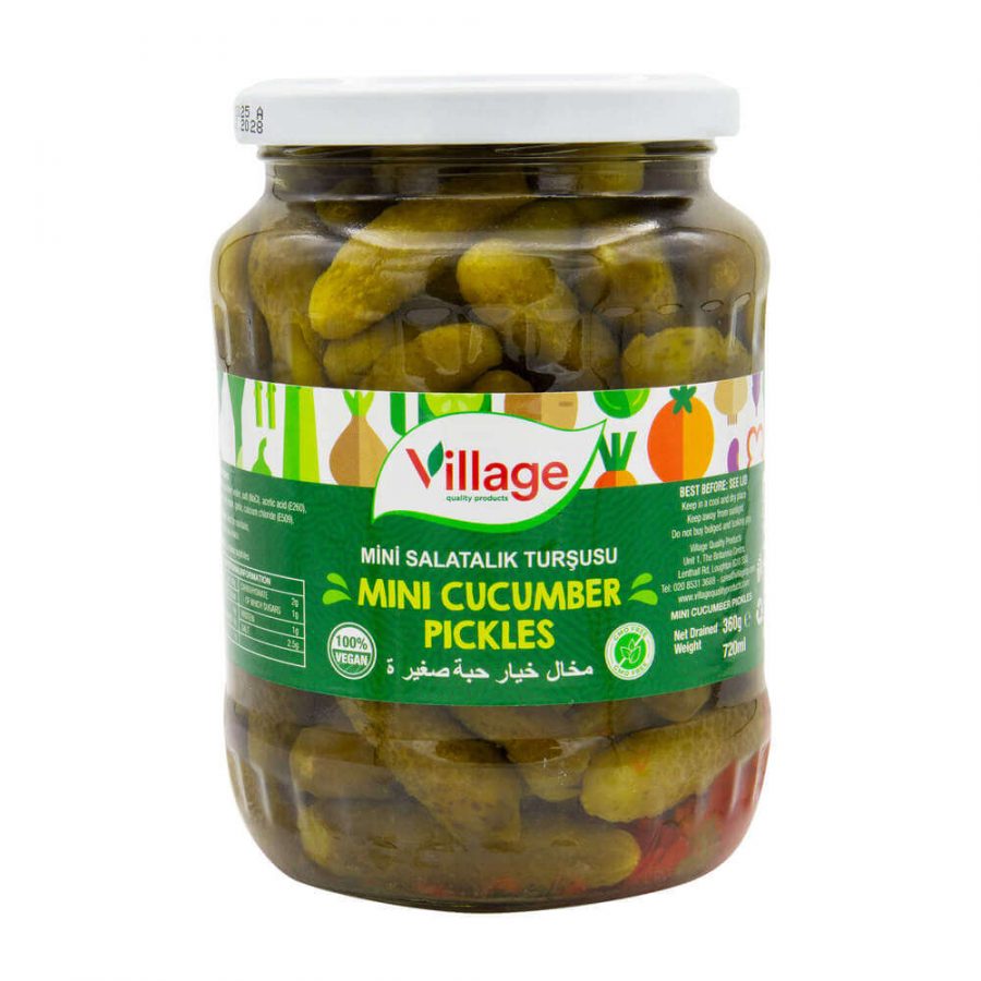 VILLAGE MINI CUCUMBER PICKLES CORNISHON - Image 1