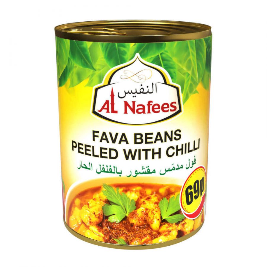 AL NAFEES FAVA BEANS PEELED WITH CHILLI - Image 1