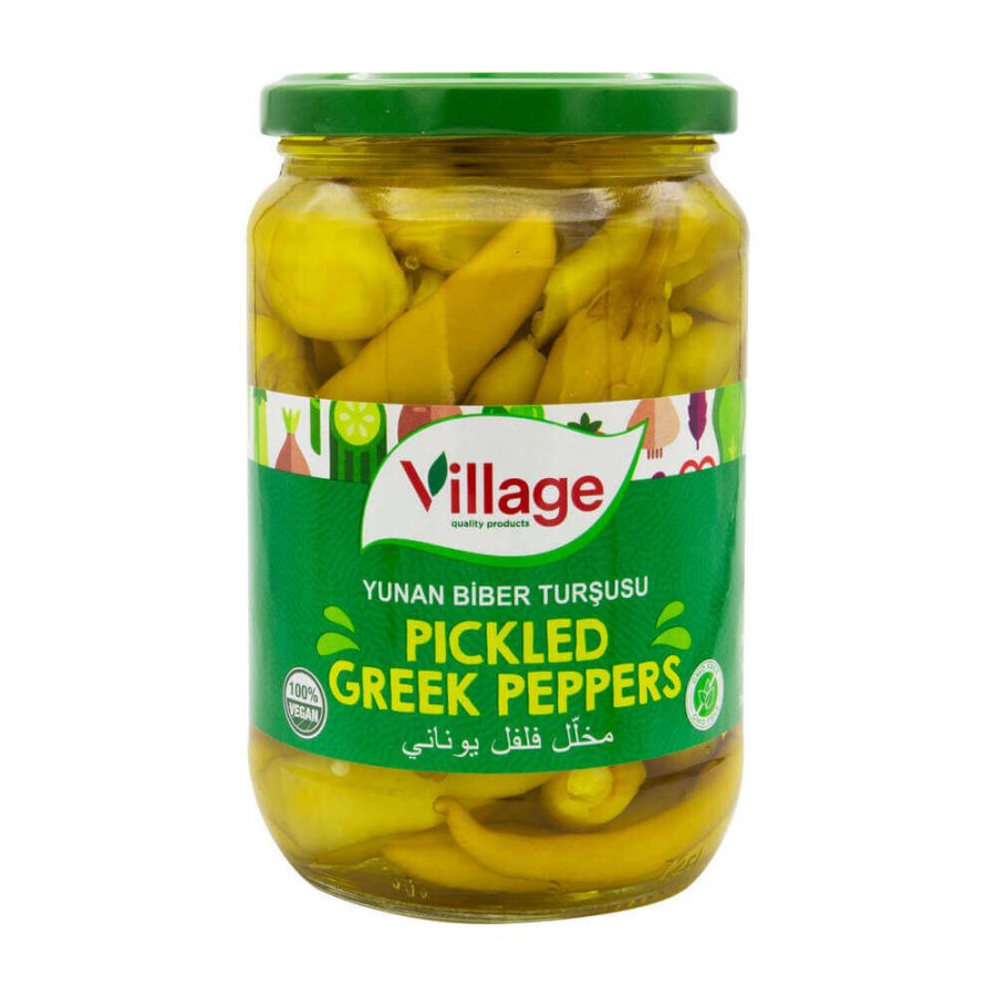 VILLAGE GREEK PEPPER PICKLES 600G - Image 1