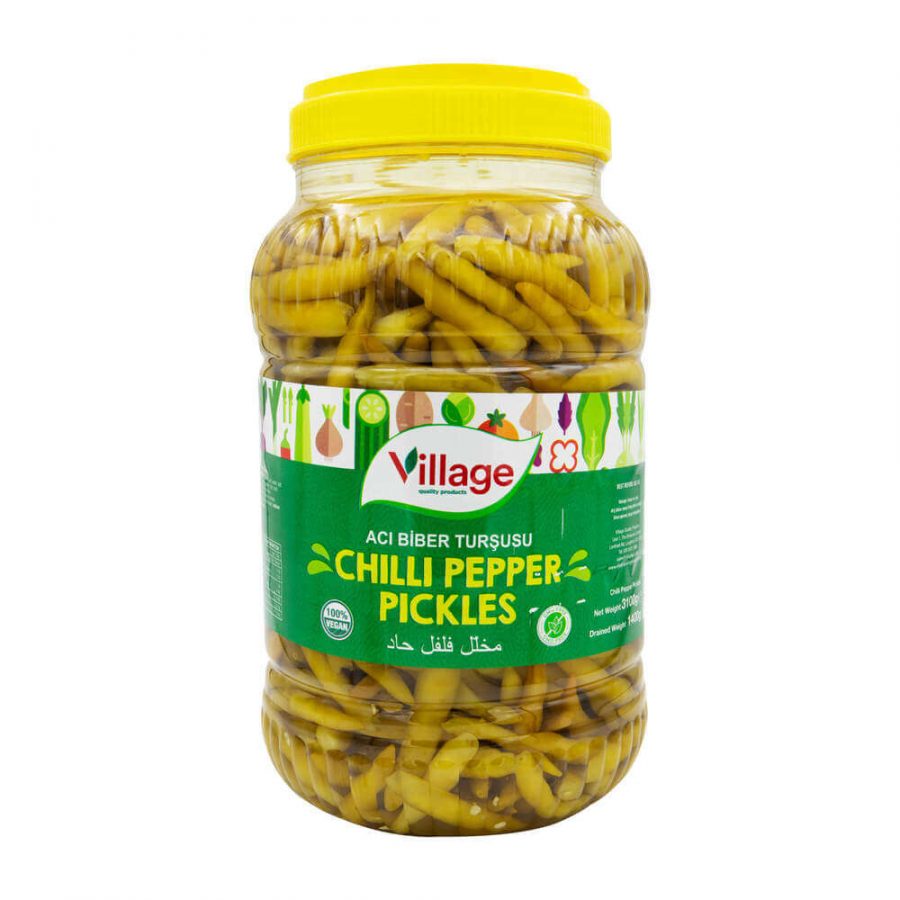 VILLAGE CHILLI PEPPER PICKLES (PIRI PIRI) 3100G - Image 1