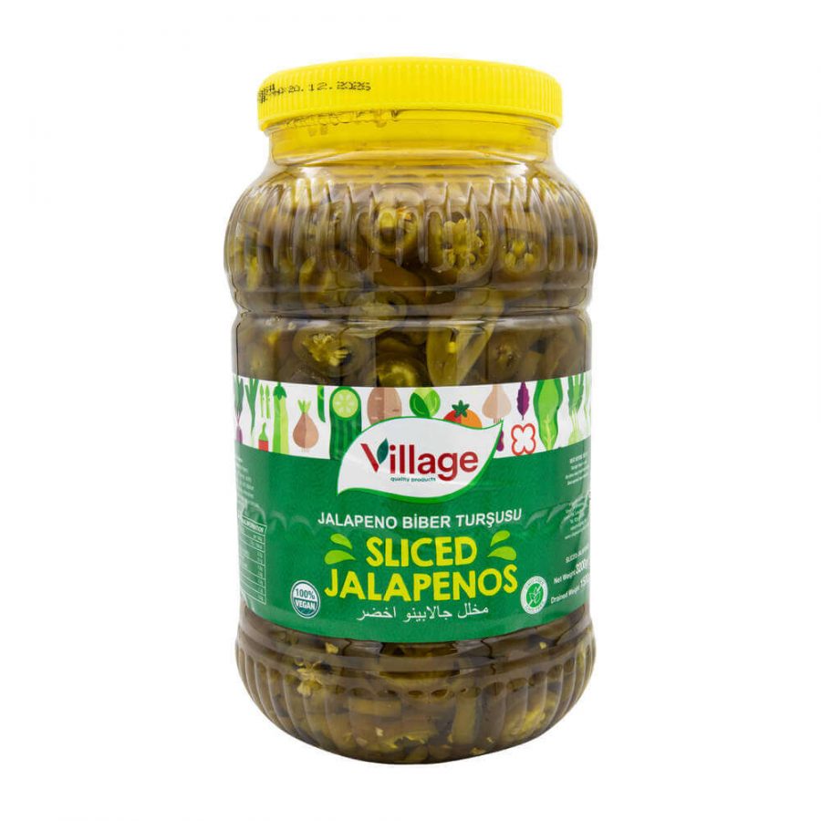 VILLAGE SLICED JALAPENO PEPPER PICKLES 3200G - Image 1