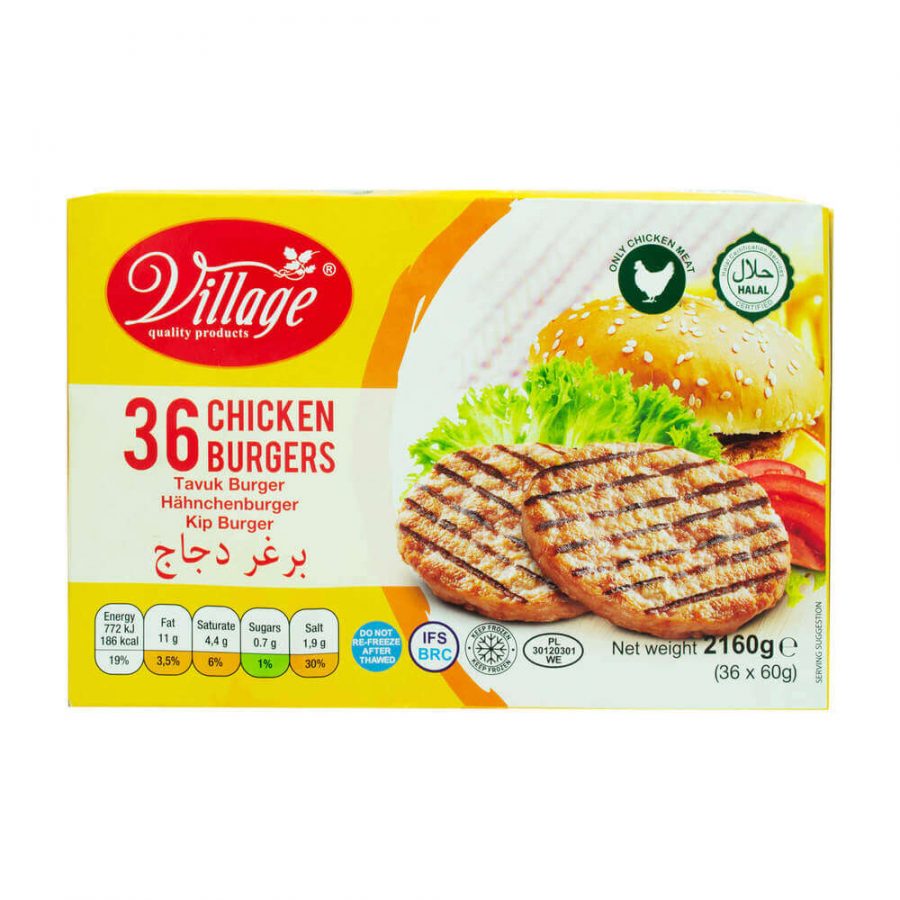 VILLAGE CHICKEN BURGER (36X60) FROZEN - Image 1