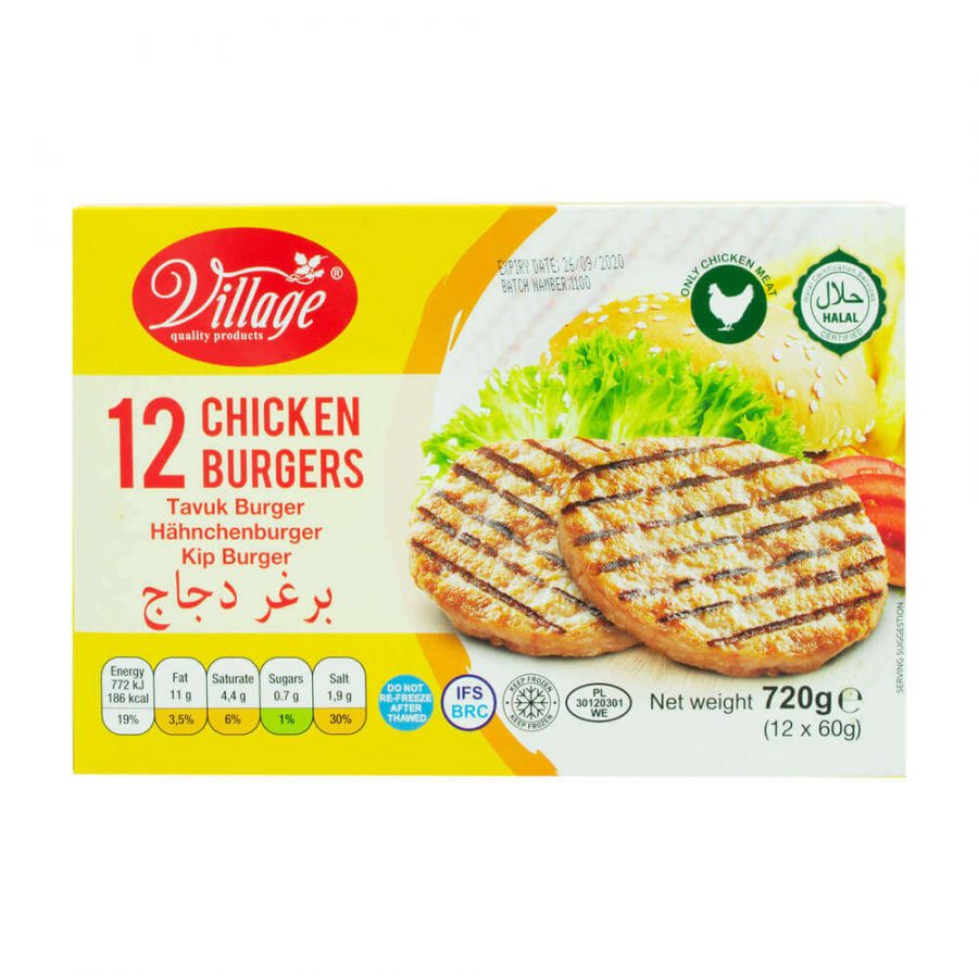 VILLAGE CHICKEN BURGER (12X60) FROZEN - Image 1