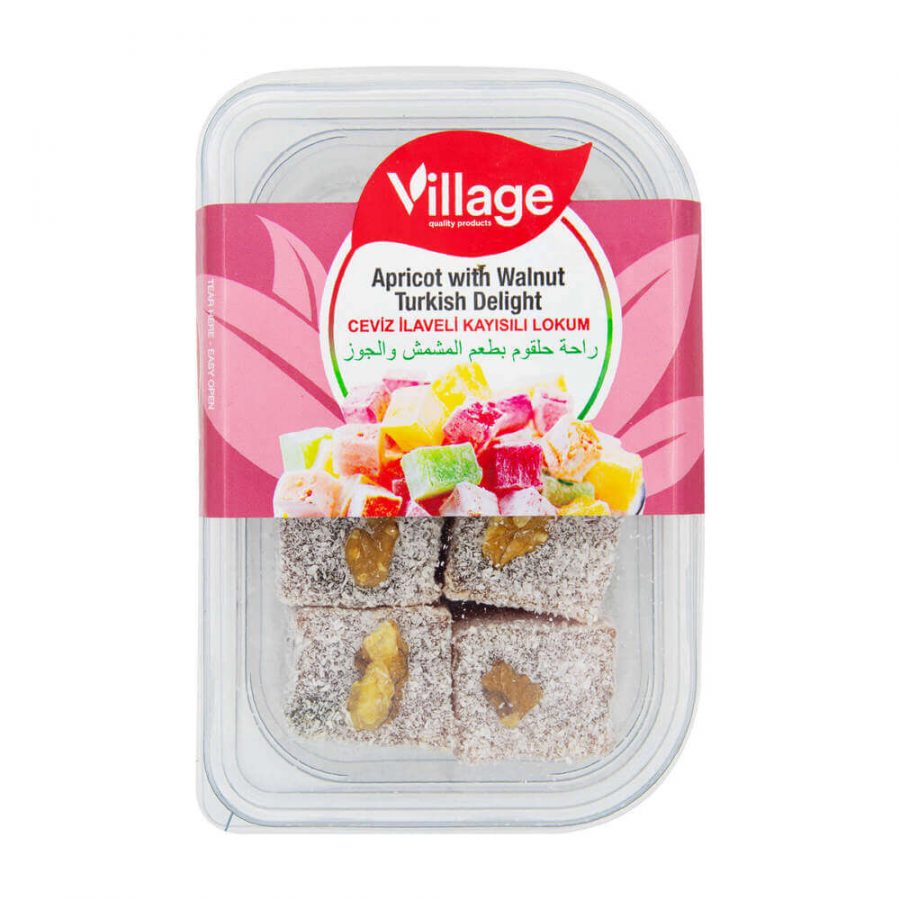 VILLAGE TURKISH DELIGHT APRICOT WITH WALNUT - Image 1