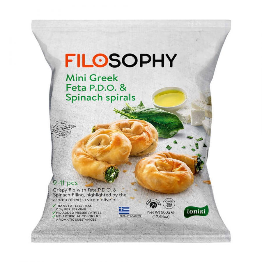 IONIKI FILO MINI SPIRAL PIES CHEESE & SPINACH - Image 1