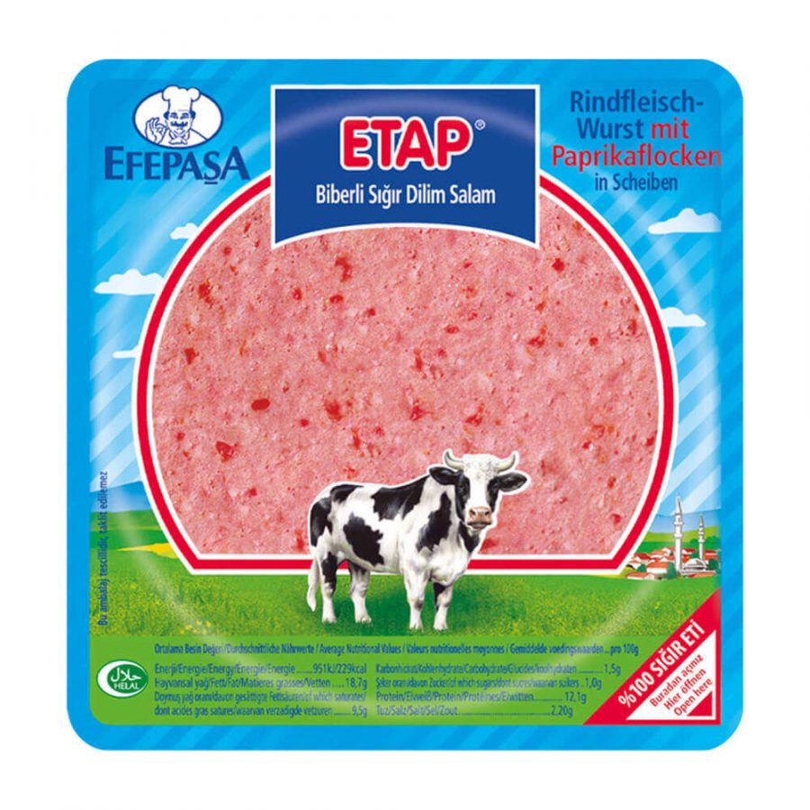 EFEPASA ETAP SLICED BEEF SALAMI WITH PAPRIKA - Image 1