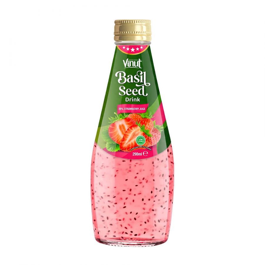 VINUT BASIL SEED DRINK - STRAWBERRY JUICE - Image 1