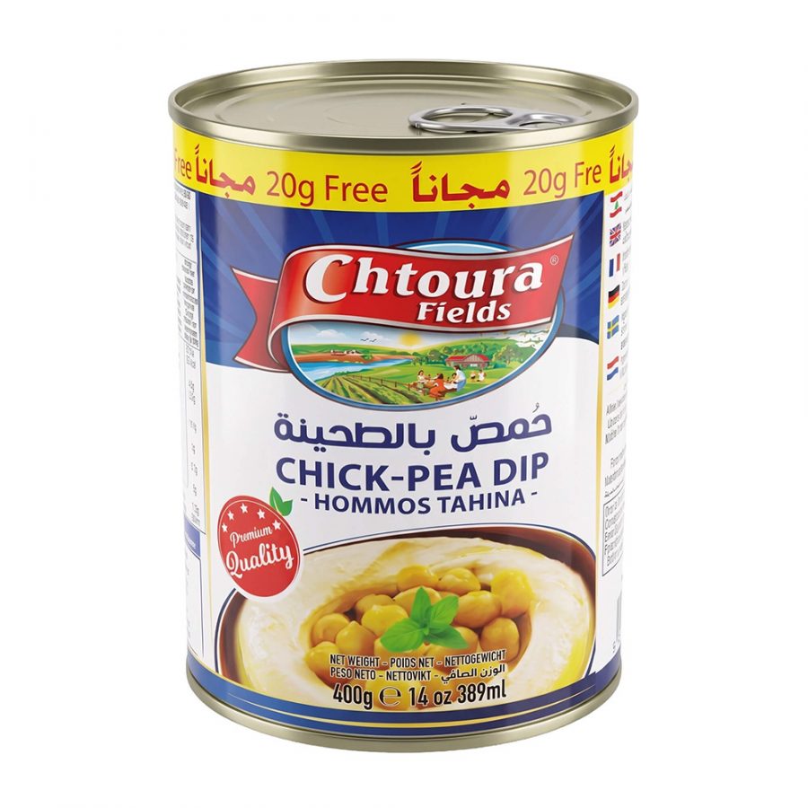 CHTOURA FAVA CHICK-PEA DIP (HOMMOS TAHINA) TIN - Image 1